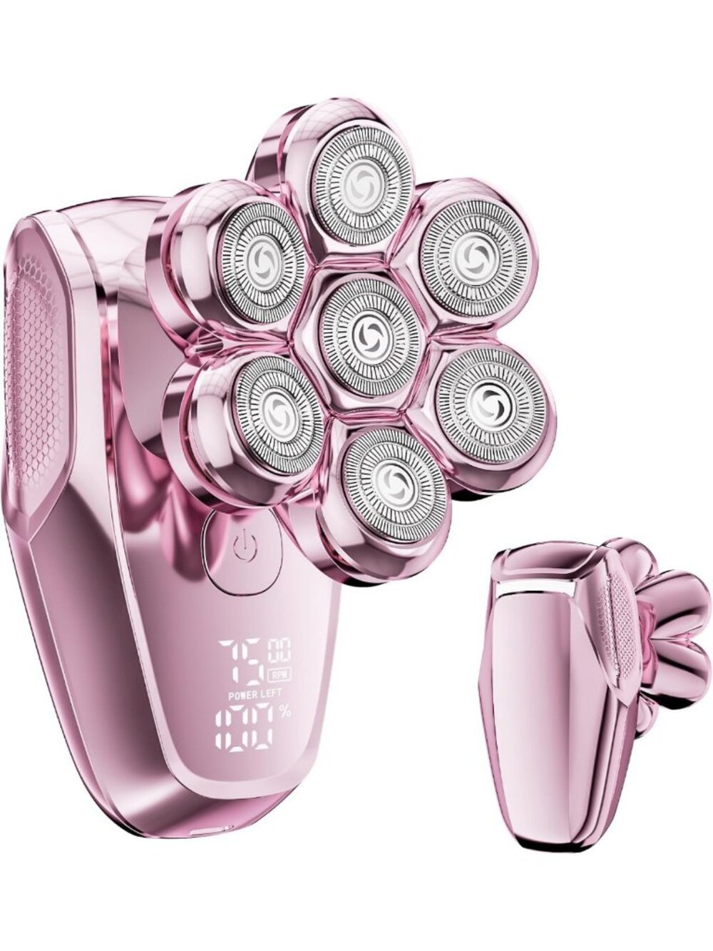 7D Waterproof Electric Shaver for Women - USB-C Fast Charge, LED Display, 2